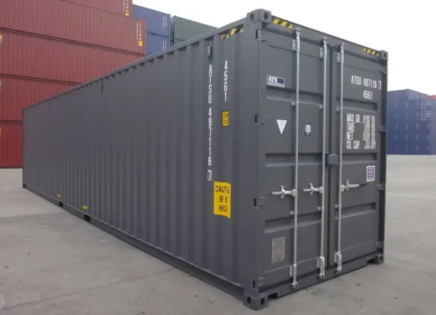 Szállítási konténer / egyszeri és utolsó útra szánt konténer, 20 lábas és 40 lábas.
