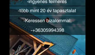 Tetőfedő ács bádogos munkát vállalunk régi tetők felújítása ereszcsatorna cseréje javítása