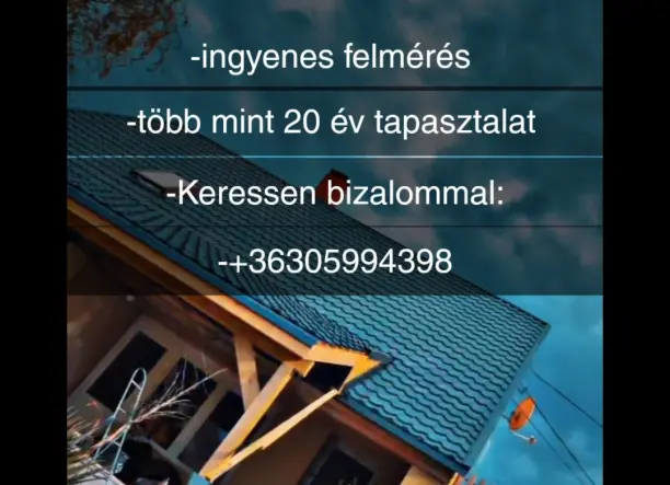 Tetőfedő ács bádogos munkát vállalunk régi tetők felújítása ereszcsatorna cseréje javítása