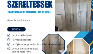 Zuhanykabin és más szaniterek