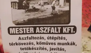 Aszfaltozás, útépítés, térkövezés, kőműves munkák, tetőkészítés, javítás, építkezési munkálatok.