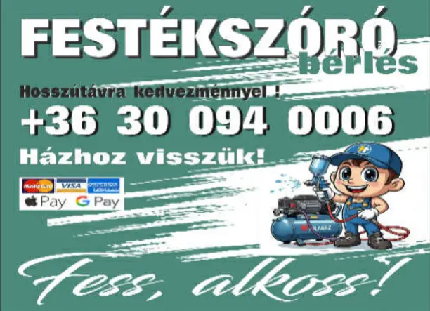 Festékszóró gépek bérbeadása