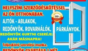 Műanyag Nyílászárók - Redőnyök - Rovarhálók