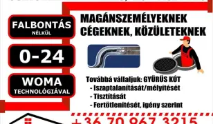 Gyors Duguláselhárítás/ Csatorna-kamerázás