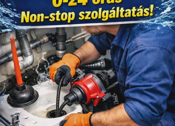 Duguláselhárítás 0-24 órában hétvégén és ünnepnapokon is.