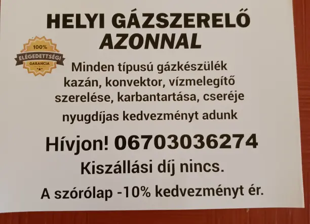 Gázkazán szerelő