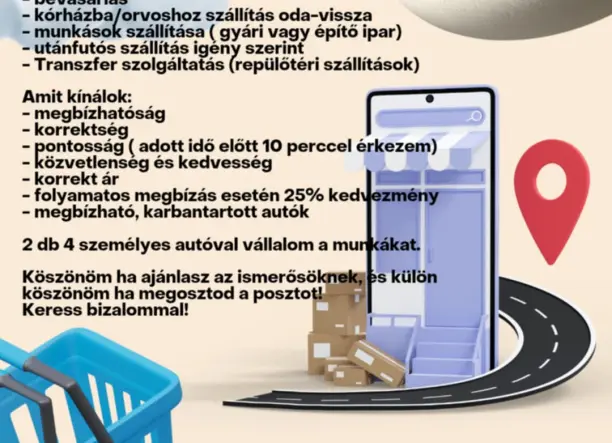 Személyszállítást vállalok