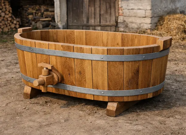 Eladó fából készült sózó szapuló – sertésvágáshoz