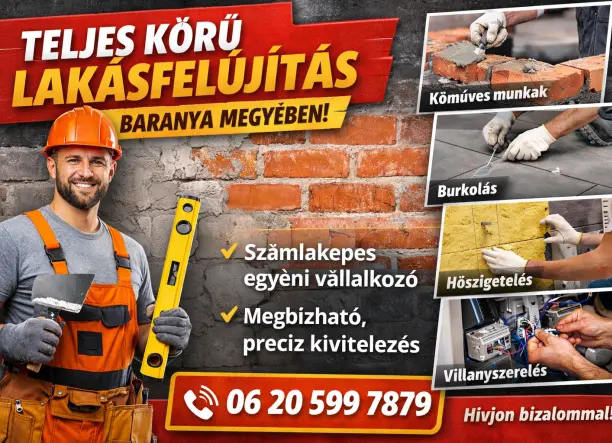 Teljes körű lakásfelújítás