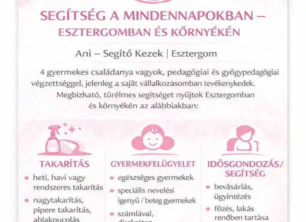 Segítség a takarításban a mindennapokban.