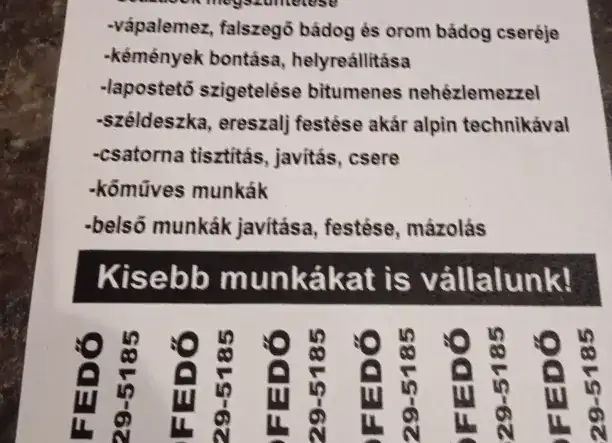 Ács tetőfedő bádogos