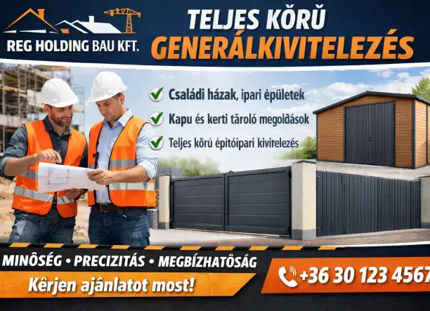REG HOLDING BAU KFT. - Kulcsrakész kivitelezés és teljes körű építőipari szolgáltatások!