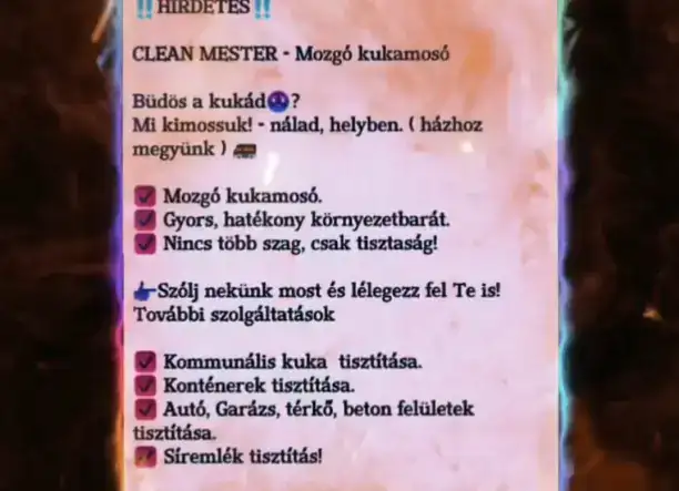 Kukamosás, térkő-aszfalt- beton felületek, síremlék tisztítás.