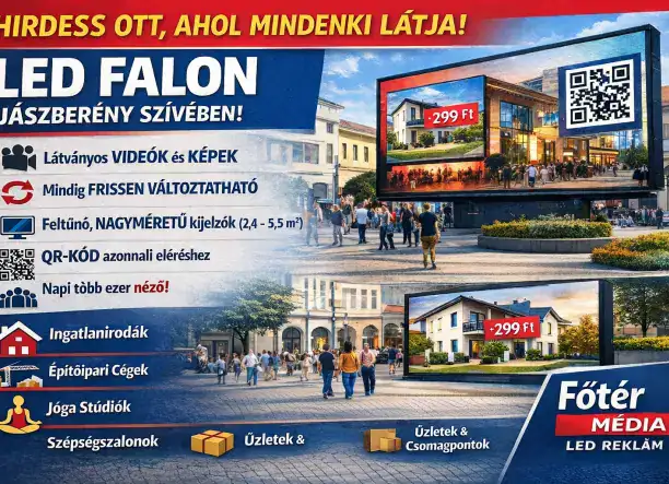 📢 Hirdess ott, ahol mindenki látja – LED falon, Jászberény szívében!