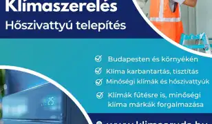 Klímaszerelés Budapesten, Pest, Heves és Nógrád megyében 22 év tapasztalattal