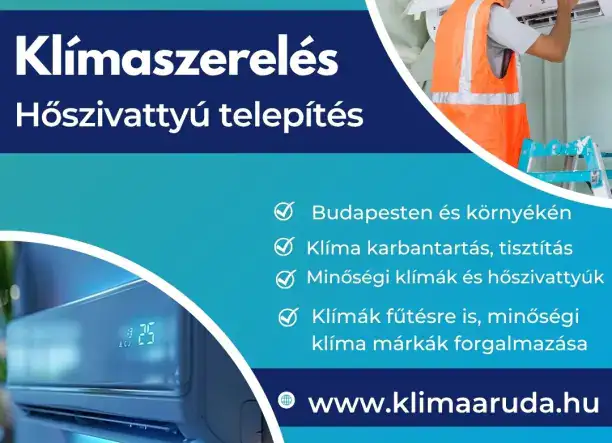 Klímaszerelés Budapesten, Pest, Heves és Nógrád megyében 22 év tapasztalattal