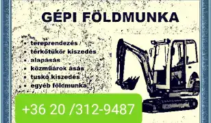 Ács- tetőfedő, báddogos Gépi földmunkák