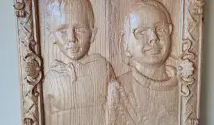 Egyedi faragott fa ajándék fényképből