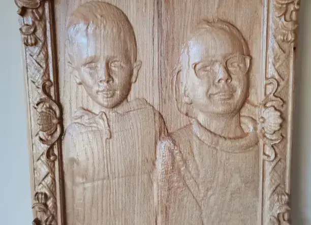 Egyedi faragott fa ajándék fényképből