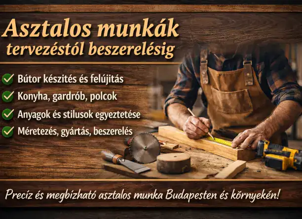 Asztalos munkák tervezéstől beszerelésig