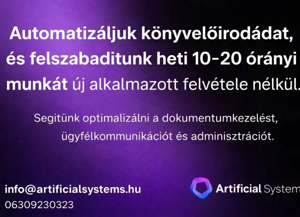 Szabadíts fel heti 10–20 órát a könyvelőirodádban új munkatárs felvétele nélkül.