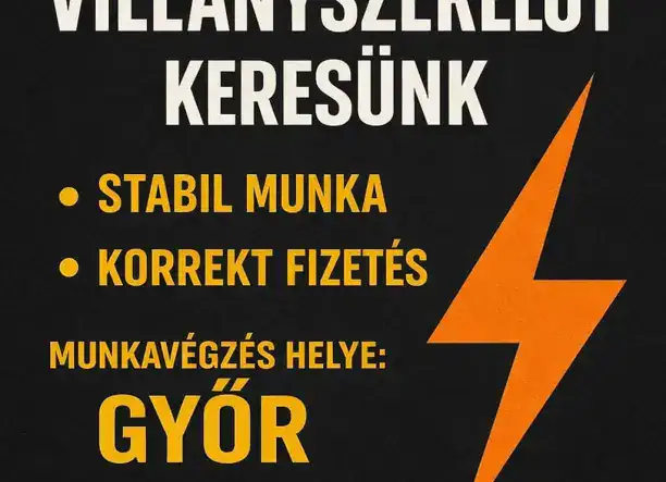 Villanyszerelőt keresünk