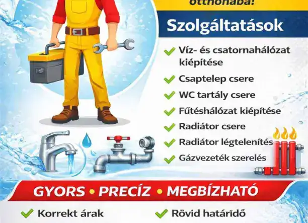 Víz-csatorna-gàz-fűtésrendszerek