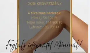 Végleges szőrtelenítés ! Mindösszesen 3000 Ft hónalj terület új Vendégeim részére !