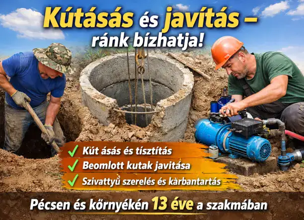 Szivattyú, kút, karbantartás – ránk számíthat!