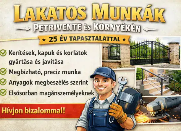 Kerítések, Kapuk, Korlátok – Precíz Lakatosmunka Helyben Egyéb lakatos munkák elvégzése is