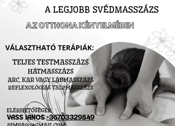 Teljes test, hát, láb, arc vagy reflexológia – otthon, kényelmesen”