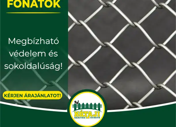 Kerítés a gyártótól: drótháló, vadháló, drótfonat, oszlop, kapu, huzal