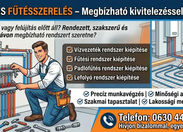 Víz és fűtésszerelés