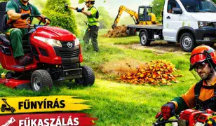 Zöldterület-kezelés, Fűnyírás, Eresztakarítás, Földmunka