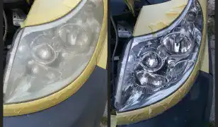 Fényszóró polírozás és fóliázás