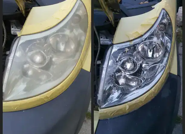 Fényszóró polírozás és fóliázás