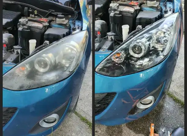 Fényszóró polírozás és fóliázás