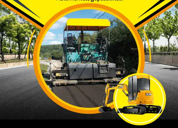 Aszfaltozás, Térkövezés, Gépi földmunka