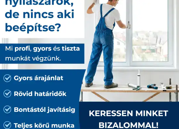 Profi, gyors, precíz nyílászáró beépítés Budapesten és Pest megyében