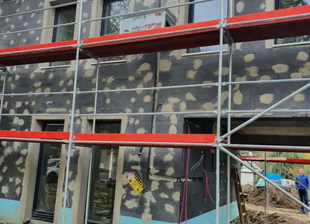 Homlokzati hőszigetelési rendszer építése