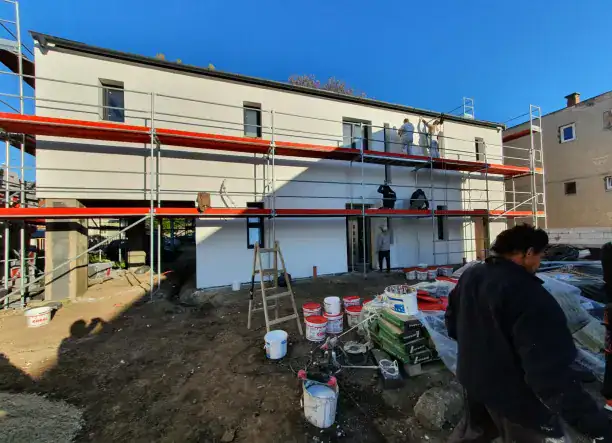 Homlokzati hőszigetelési rendszer építése