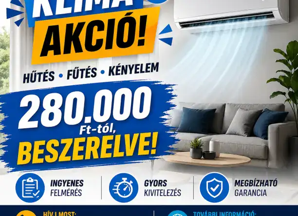 KLÍMA AKCIÓ – Most érdemes lépni! ❄️