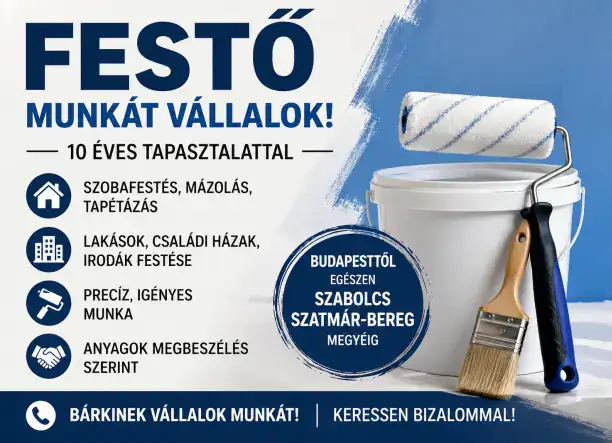 Precíz festő munkát vállal! 🎨