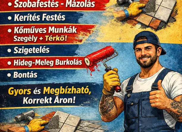 Kőműves és Festő szolgáltatás egy helyen!