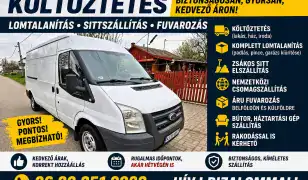 Költöztetés, zsákos sittszállítás