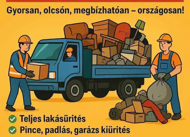 Teljes körű lomtalanítás házakban és lakásokban!