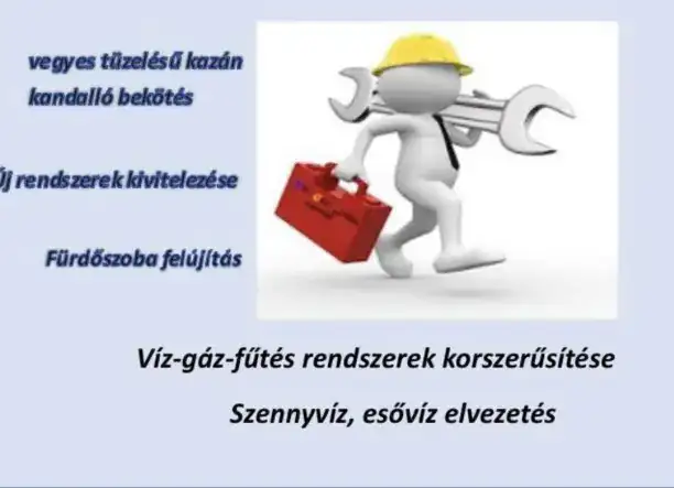 Víz-gáz központi fűtés szerelés, fürdőszoba felújítás