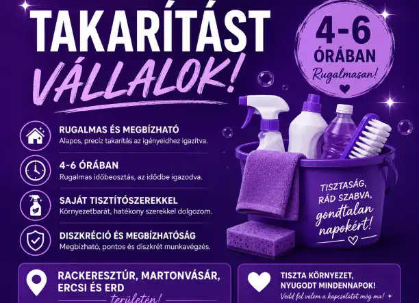 Takarítàst vàllalok!