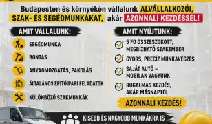 5 FŐS ÉPÍTŐIPARI BRIGÁD MUNKÁT KERES!