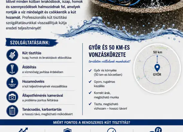 Professzionális kúttisztítás Győrben és 50 km-es körzetében! 💧